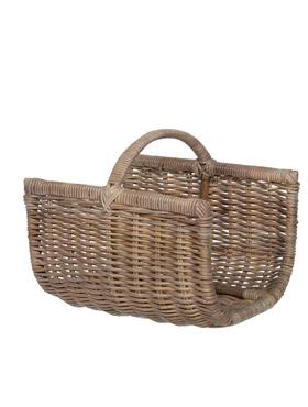 Basket kobo with handle old look rattan