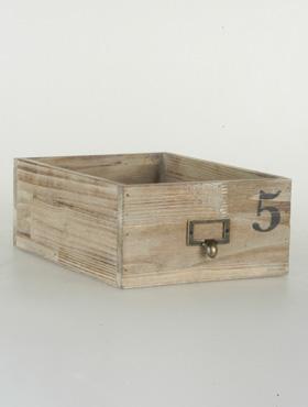 Wooden crate antique white wash