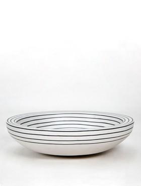 Bowl white (with stripes)