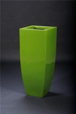 Spring vase green shiny